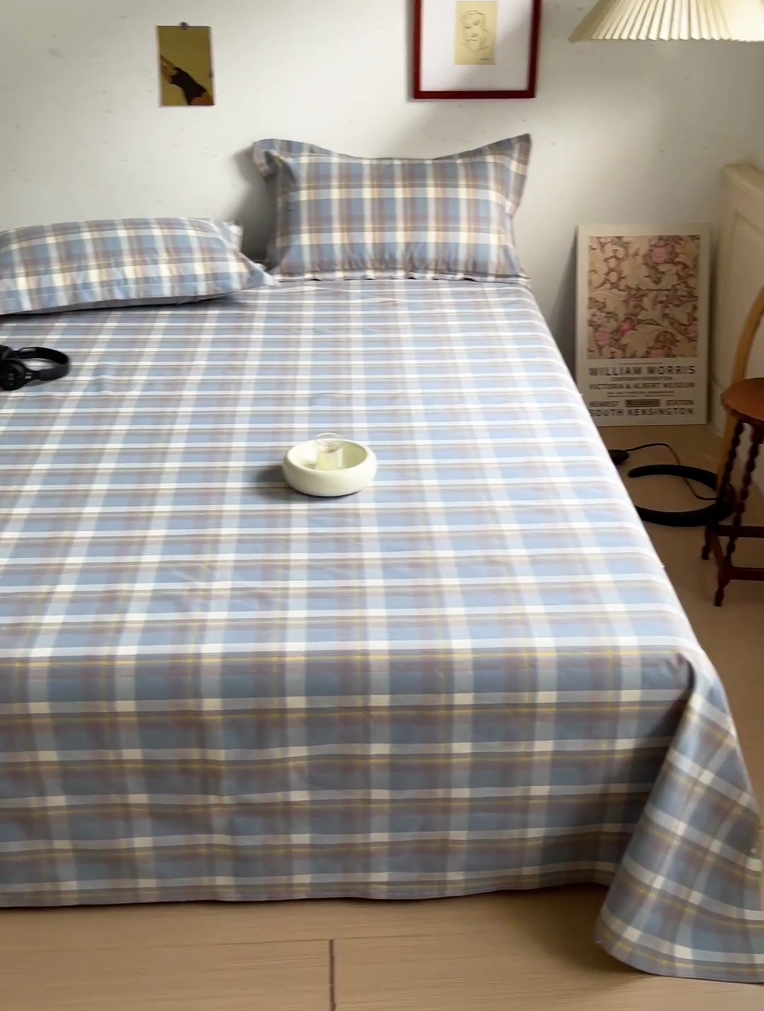 91家纺网 家纺一手货源 找家纺 久云居 2025新款亲肤舒适全棉色织防水床单 简兮兰