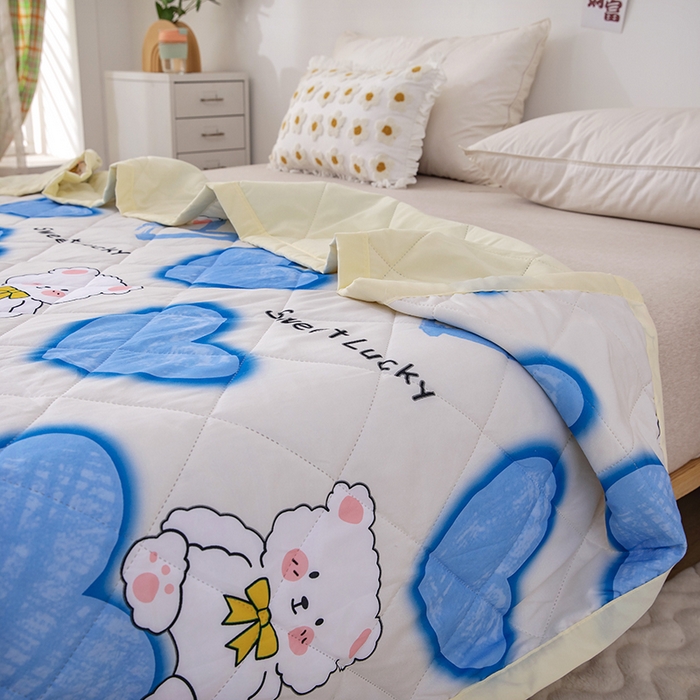 91家纺网 家纺一手货源 找家纺 （总）富艺隆 2025新款超声波亲肤绒夏被夏凉被直播爆款超声波夏被空调被