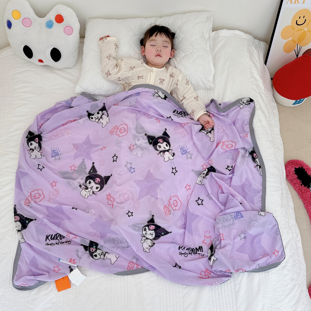 91家纺网 家纺一手货源 找家纺 兜米家居 2025新款三丽鸥夏季新品凉感毯盖毯 库洛米