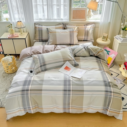 红粉佳人家纺 2025新款12868纯棉系列全棉四件套 雅典格