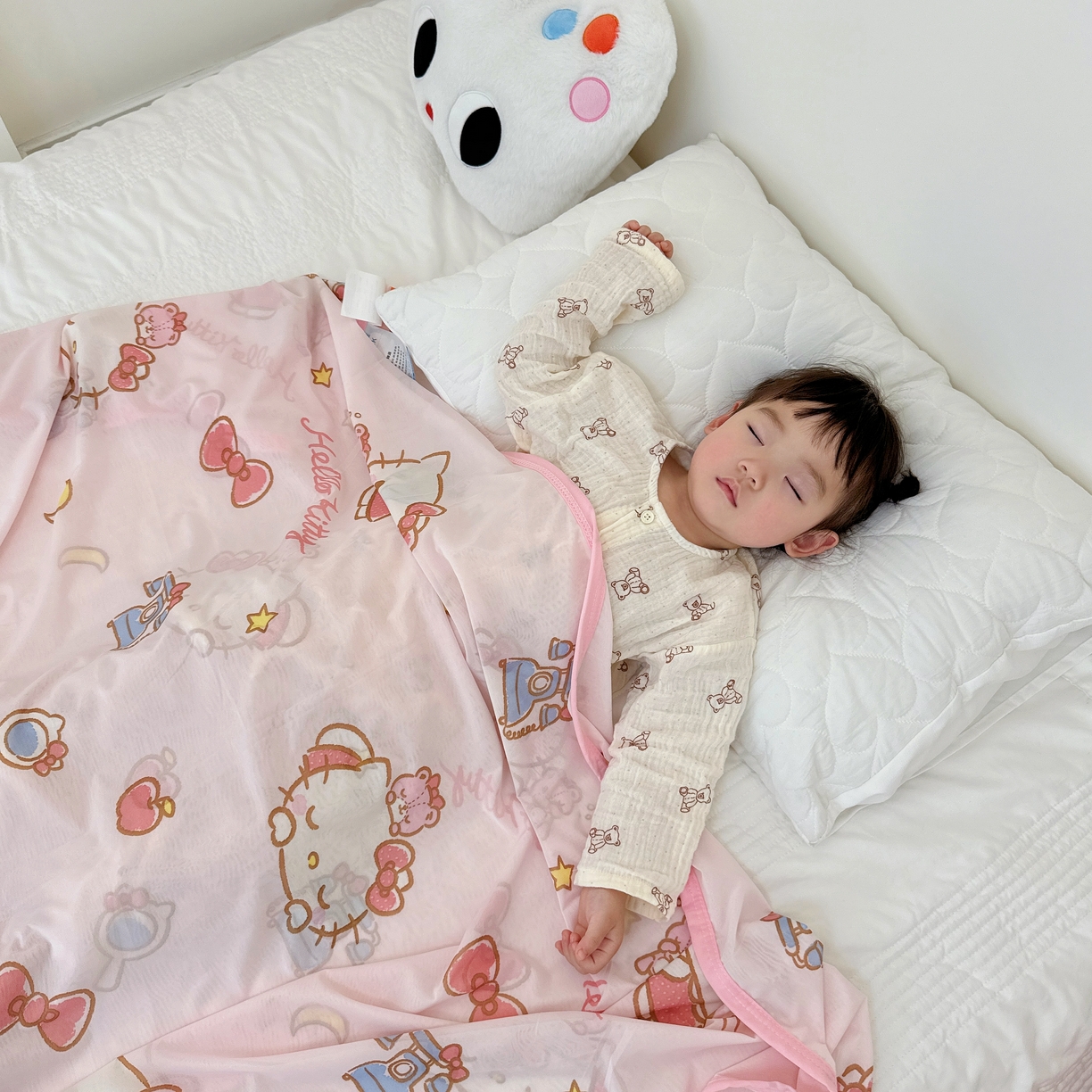 91家纺网 家纺一手货源 找家纺 兜米家居 2025新款三丽鸥夏季新品凉感毯盖毯 凯蒂猫