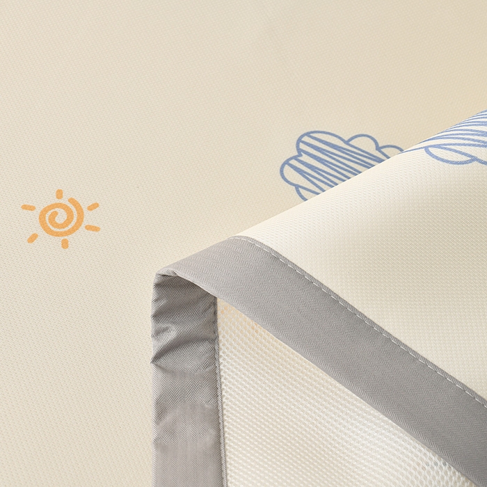 91家纺网 家纺一手货源 找家纺 简一 2025新款A类碳光印花数码冰丝凉席系列-床单款 蓝天白云