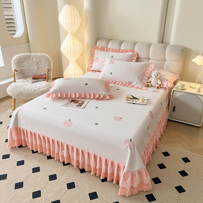 91家纺网 家纺一手货源 找家纺 （总）2025新款A类冰豆豆提花凉席床盖款