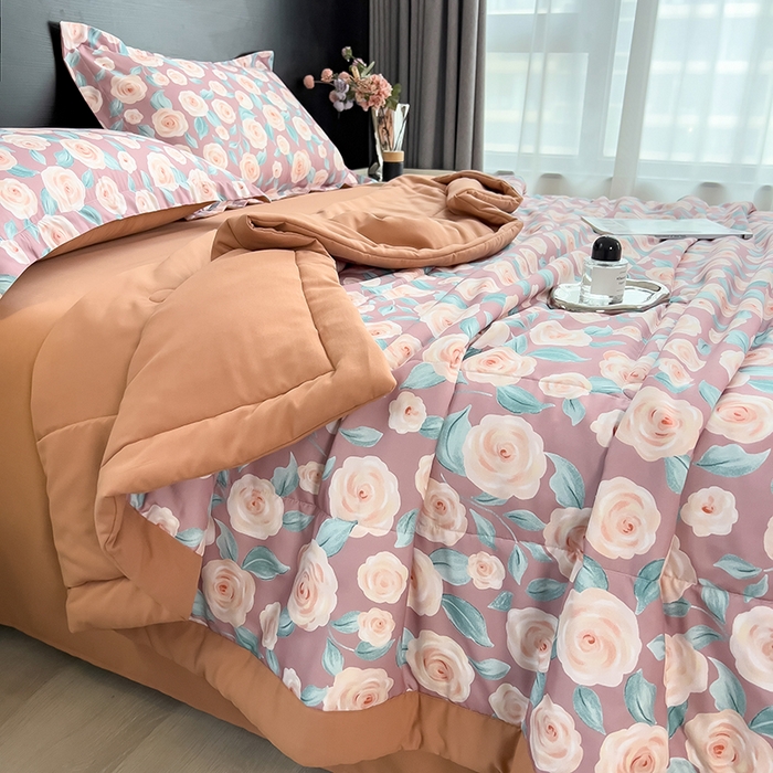 91家纺网 家纺一手货源 找家纺 （总）宝士康家纺 2025新款10A抗菌双层纱印花夏被