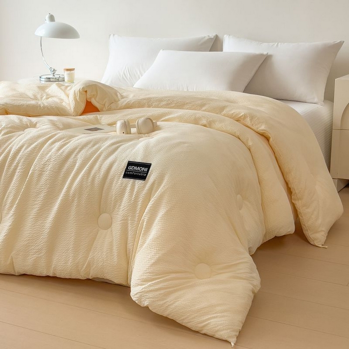 91家纺网 家纺一手货源 找家纺 宝士康家纺 2025新款加厚泡泡棉大豆冬被子被芯 月桂脂玉