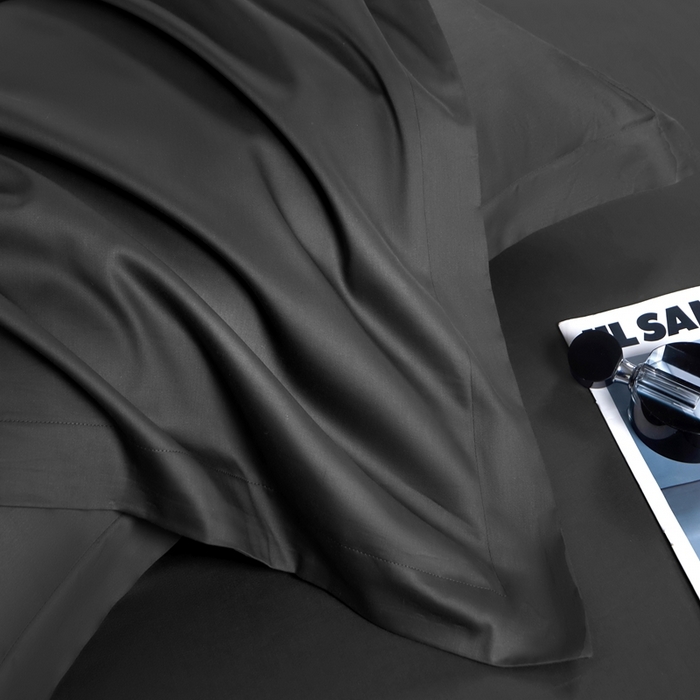 91家纺网 家纺一手货源 找家纺 秀色家纺 2024新品 A类100支双股长绒棉单品床笠 梦易-帝王灰