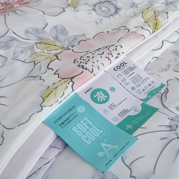 91家纺网 家纺一手货源 找家纺 梦恬佳 2025新款印花凉感丝夏凉被 风吟