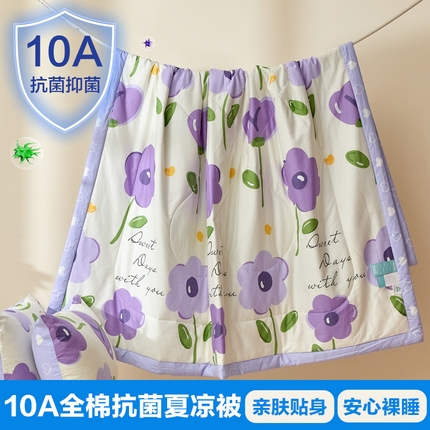 91家纺网 家纺一手货源 找家纺 （总）宝士康家纺 2025新款10A抗菌全棉夏被四件套（床笠款）