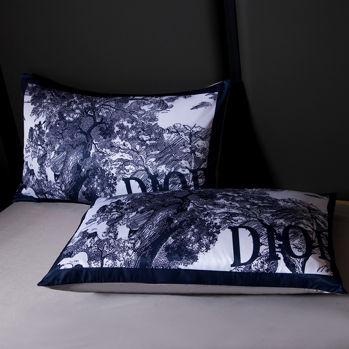 91家纺网 家纺一手货源 找家纺 爵仕家纺 2025新款轻奢潮牌水洗真丝四件套 蓝森林