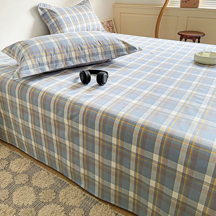 91家纺网 家纺一手货源 找家纺 久云居 2025新款亲肤舒适全棉色织防水床单 简兮兰