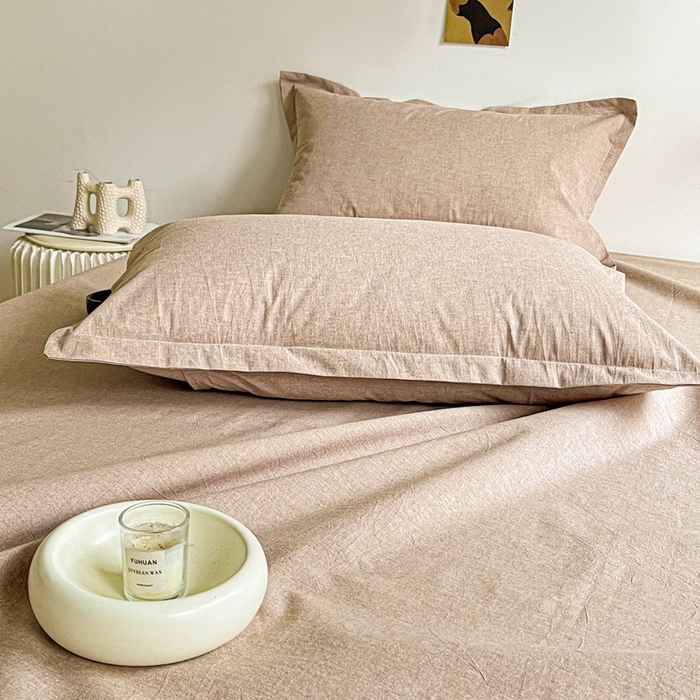 91家纺网 家纺一手货源 找家纺 久云居 2025新款亲肤舒适全棉色织防水床单 卡其