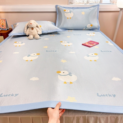 91家纺网 家纺一手货源 找家纺 （总）慕尚家纺 2025新款数码印花床席床笠款冰藤席