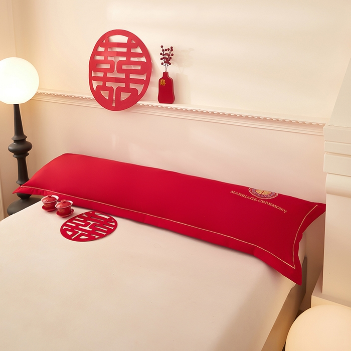 91家纺网 家纺一手货源 找家纺 三盛源 2025新款不起球高支高密不掉色长枕套 长枕套-云彩美满