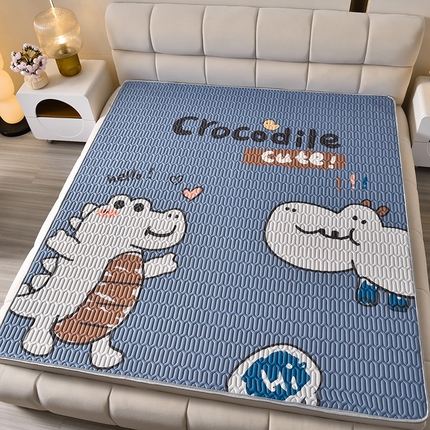 91家纺网 家纺一手货源 找家纺 （总）炫拼家纺 2025新款凉感丝大版乳胶凉席三件套