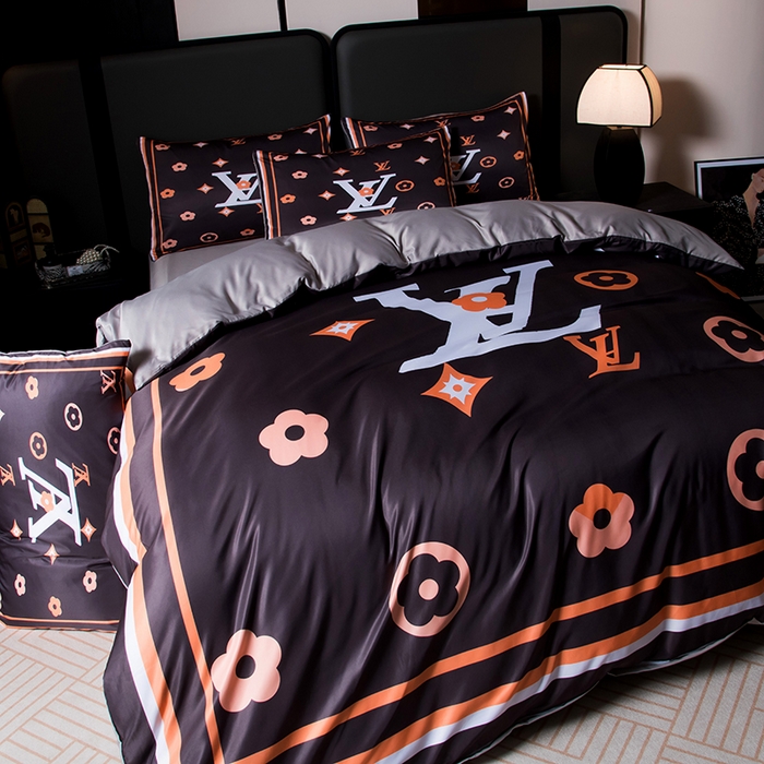 91家纺网 家纺一手货源 找家纺 爵仕家纺 2025新款轻奢潮牌水洗真丝四件套 挪威咖