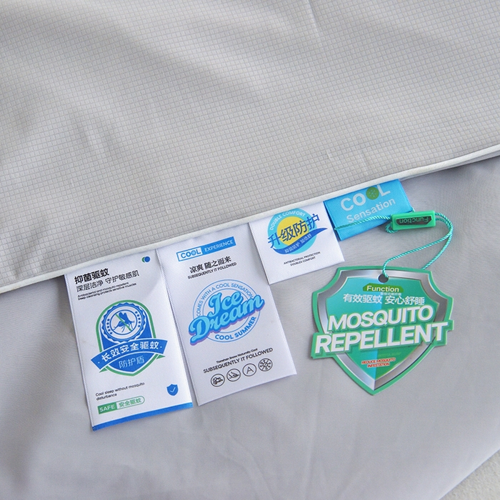 91家纺网 家纺一手货源 找家纺 梦恬佳 2025新款凉感驱蚊夏凉被 月光灰