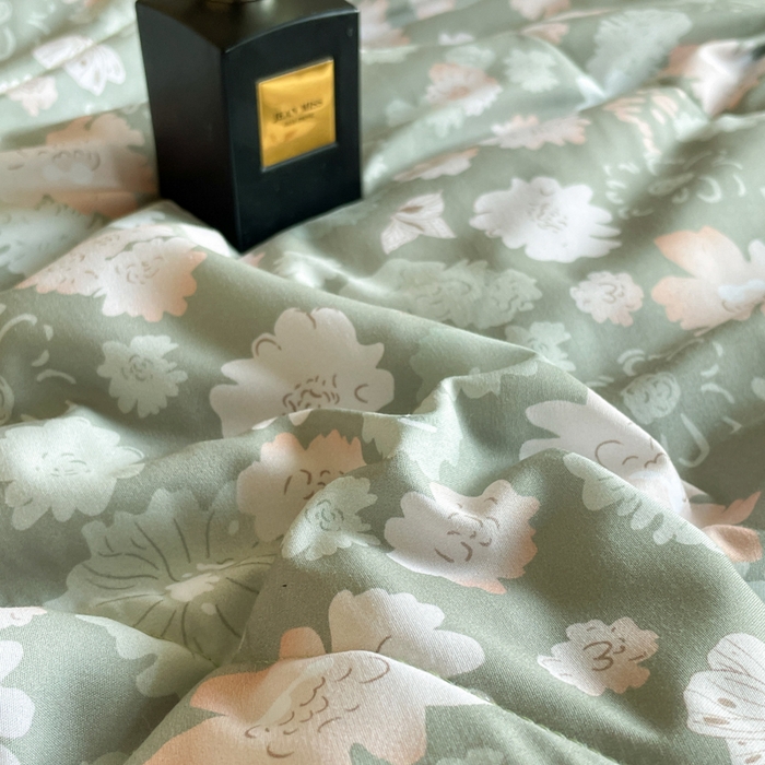 91家纺网 家纺一手货源 找家纺 宝士康家纺 2025新款10A抗菌双层纱豆豆绒夏被 绿野庄园