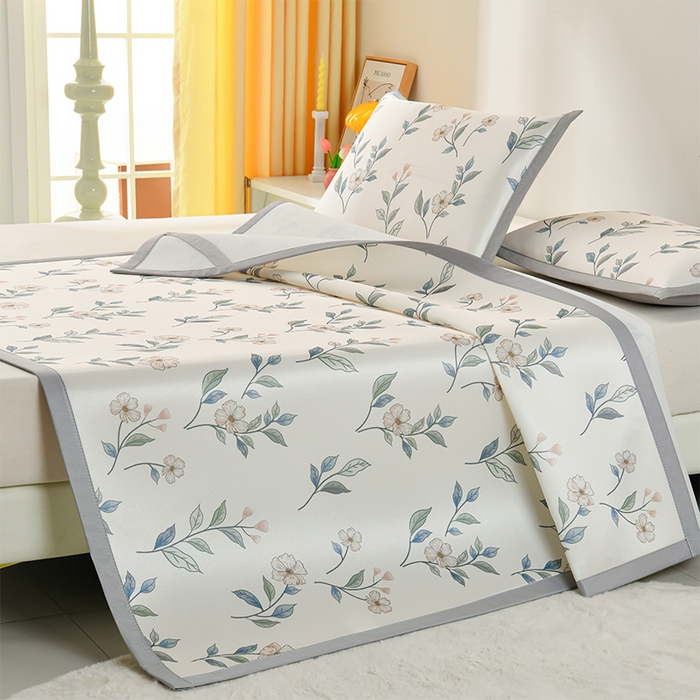 91家纺网 家纺一手货源 找家纺 （总）简一 2025新款A类碳光印花数码冰丝凉席系列-床单款