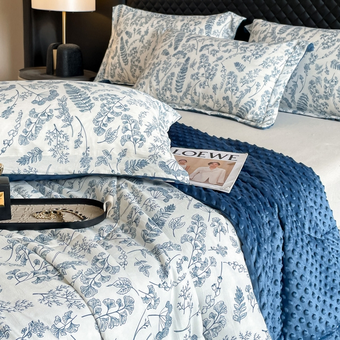 91家纺网 家纺一手货源 找家纺 （总）宝士康家纺 2025新款10A抗菌双层纱豆豆绒夏被