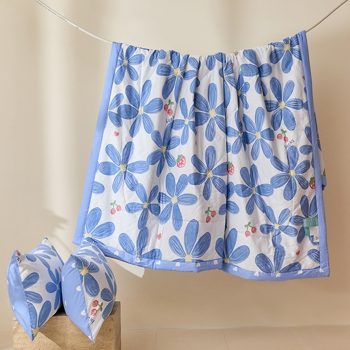 91家纺网 家纺一手货源 找家纺 宝士康家纺 2025新款10A抗菌全棉夏被四件套（床单款） 小情调