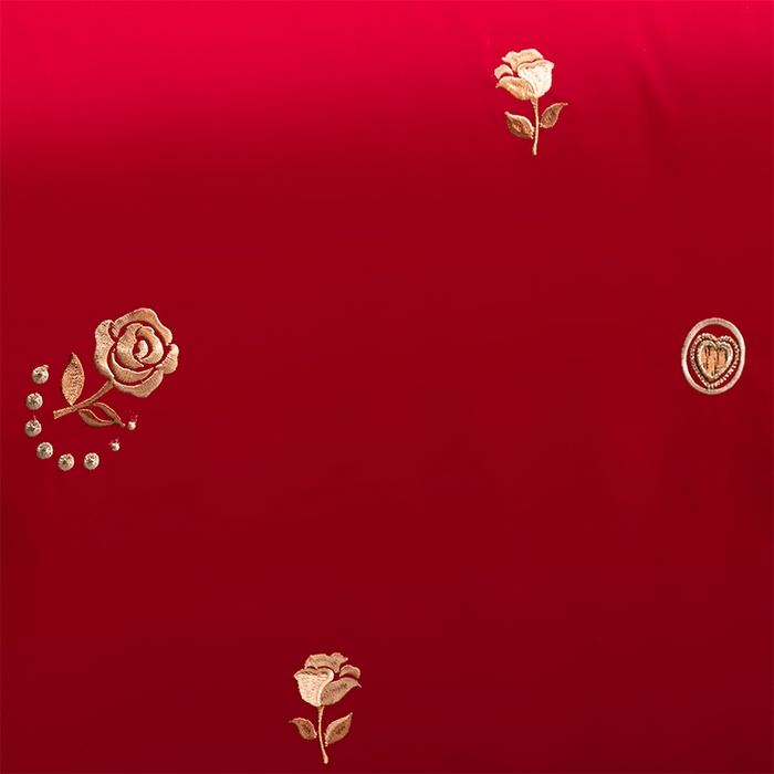 91家纺网 家纺一手货源 找家纺 博之洋婚庆 2025新款全棉长绒棉刺绣新中式婚庆系列多件套幸福快乐