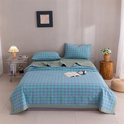 91家纺网 家纺一手货源 找家纺 （总）天瑜  2024全棉A类色织水洗棉夏被棉花芯纯棉夏凉被空调被