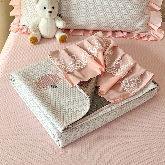 91家纺网 家纺一手货源 找家纺 （总）2025新款A类冰豆豆提花凉席床盖款