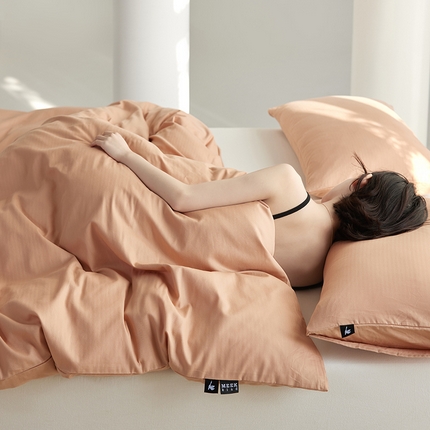 2025新款A类40S全棉糯感大雁纹提花单品被套 香槟金