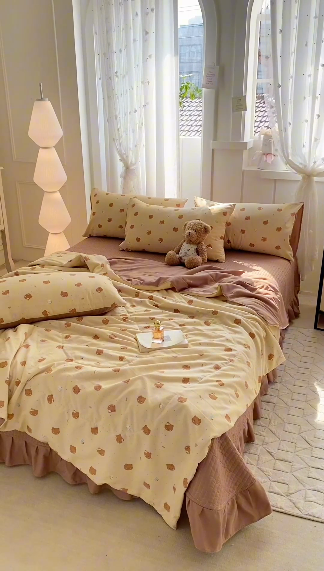 91家纺网 家纺一手货源 找家纺 2025新款针织双层纱夏被床盖四件套单夏被单床盖单品 曲奇饼干