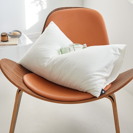 风向标家纺 2025新款A类40S全棉糯感大雁纹提花单品枕套 奶白