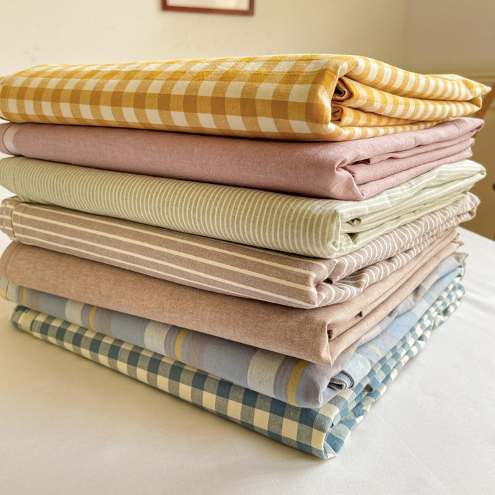 91家纺网 家纺一手货源 找家纺 久云居 2025新款亲肤舒适全棉色织防水床单 组合