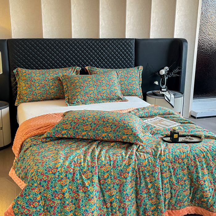 91家纺网 家纺一手货源 找家纺 宝士康家纺 2025新款10A抗菌双层纱豆豆绒夏被 艾维