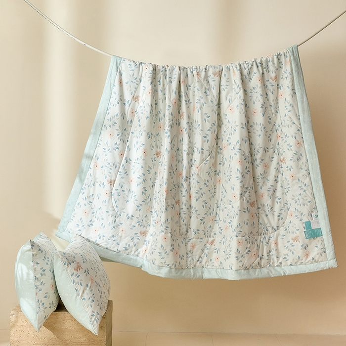 91家纺网 家纺一手货源 找家纺 宝士康家纺 2025新款10A抗菌全棉夏被 被子被芯 沁心田园