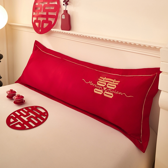 91家纺网 家纺一手货源 找家纺 三盛源 2025新款不起球高支高密不掉色长枕套 长枕套-比翼双飞