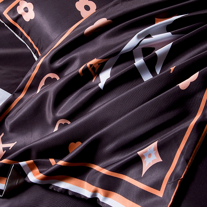 91家纺网 家纺一手货源 找家纺 爵仕家纺 2025新款轻奢潮牌水洗真丝四件套 挪威咖