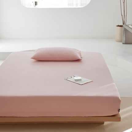 2025新款A类40S全棉糯感大雁纹提花单品床笠 肉粉