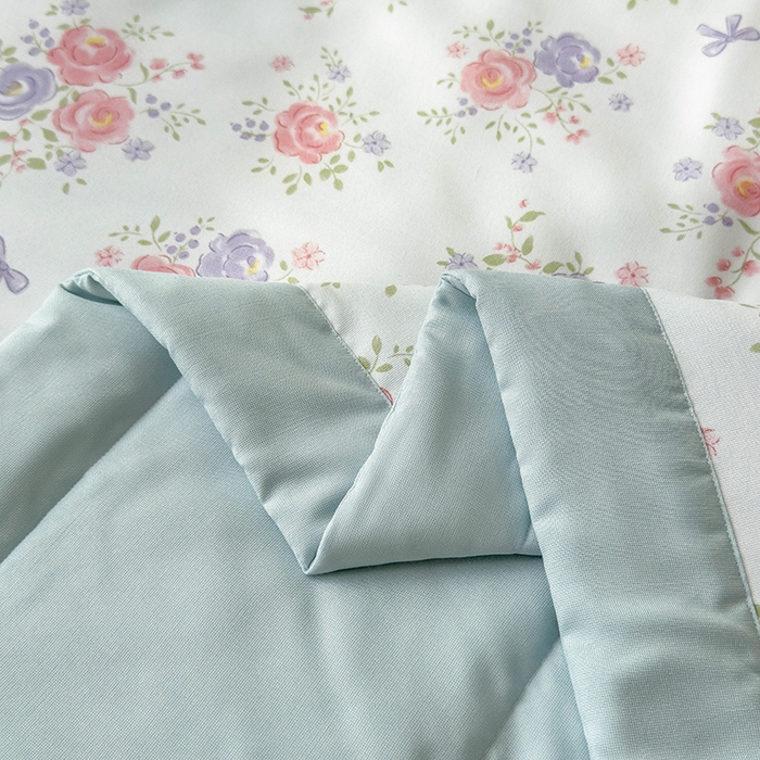 91家纺网 家纺一手货源 找家纺 宝士康家纺 2025新款10A抗菌针织夏被 花影阑珊