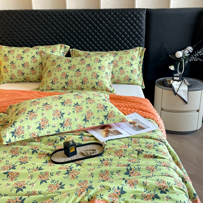 91家纺网 家纺一手货源 找家纺 宝士康家纺 2025新款10A抗菌双层纱豆豆绒夏被 花漫