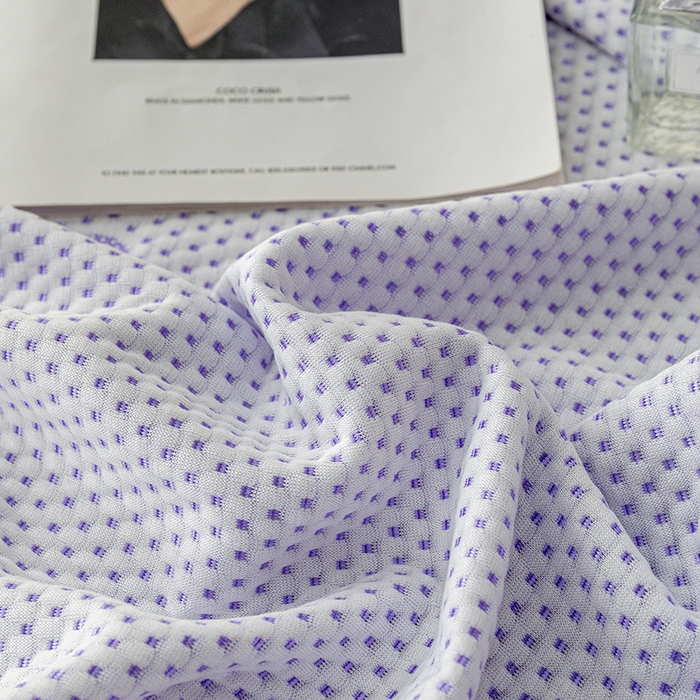 91家纺网 家纺一手货源 找家纺 梦尚舒 2025新款直播热款凉感针织提花盖毯子夏被贝壳边空调被 卡皮巴拉-紫