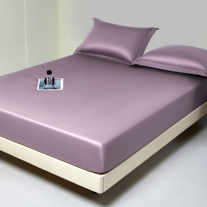 91家纺网 家纺一手货源 找家纺 秀色家纺 2024新品 A类100支双股长绒棉单品床笠 梦易-香芋紫