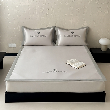 91家纺网 家纺一手货源 找家纺 （总）三味舒屋 2025新款凉感抗菌防螨印花冰丝养生席玛丽刺绣系列