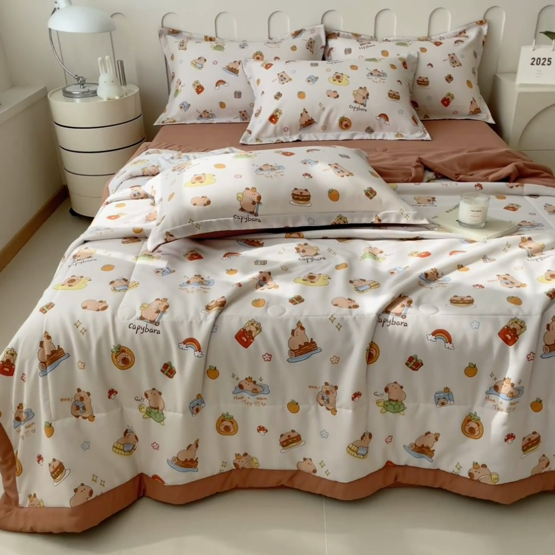 91家纺网 家纺一手货源 找家纺 （总）宝士康家纺 2025新款10A抗菌针织夏被