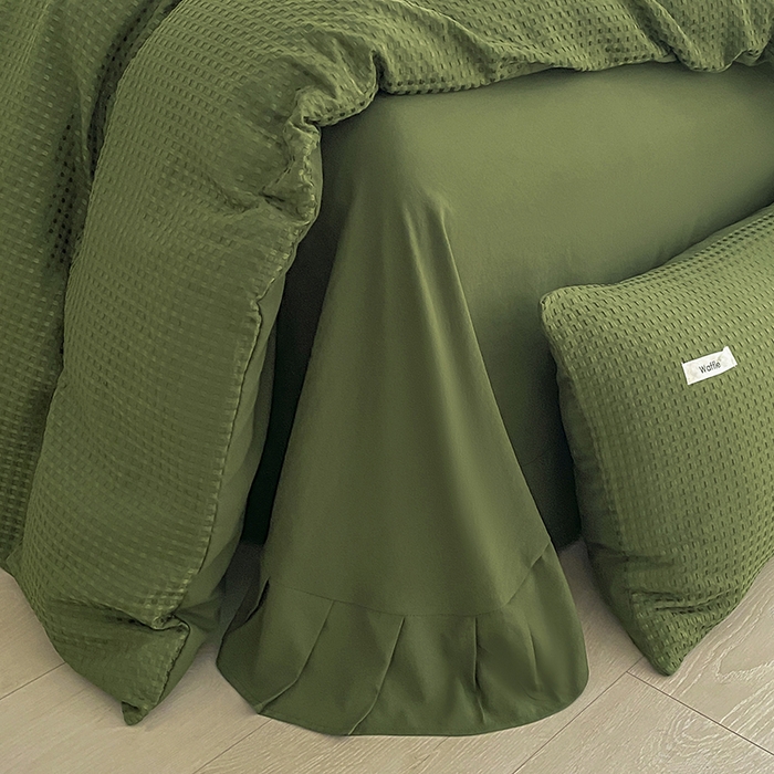 91家纺网 家纺一手货源 找家纺 （总）仟网汇 2025新款华夫格森语夏被四件套北欧简约风