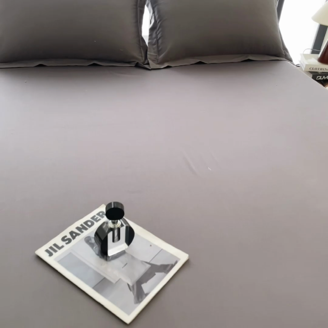 91家纺网 家纺一手货源 找家纺 秀色家纺 2024新品 A类100支双股长绒棉单品床笠 梦易-香芋紫