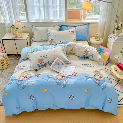 91家纺网 家纺一手货源 找家纺 （总）红粉佳人家纺 2025新款12868纯棉系列全棉四件套