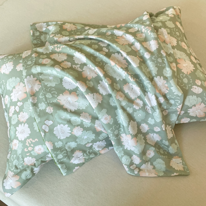 91家纺网 家纺一手货源 找家纺 宝士康家纺 2025新款10A抗菌双层纱豆豆绒夏被 绿野庄园