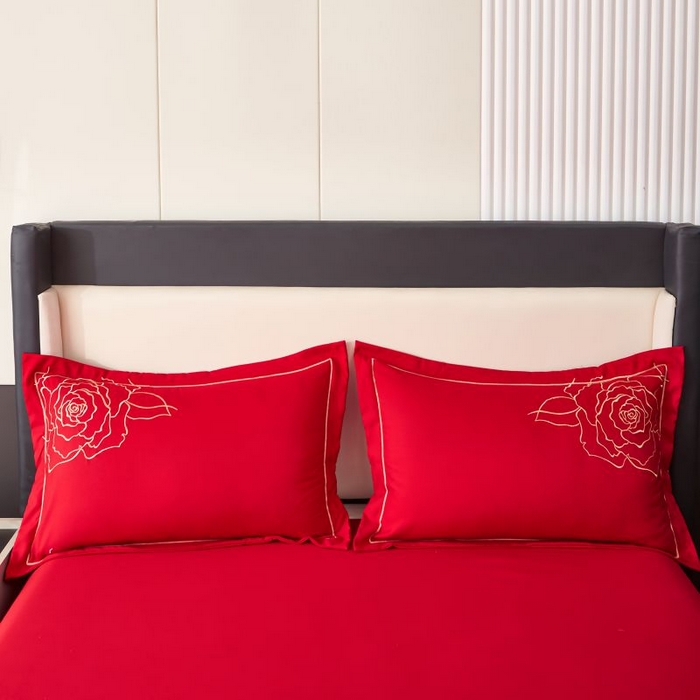 91家纺网 家纺一手货源 找家纺 三盛源 2025新款亲肤舒适不掉色枕套 玫瑰之喜