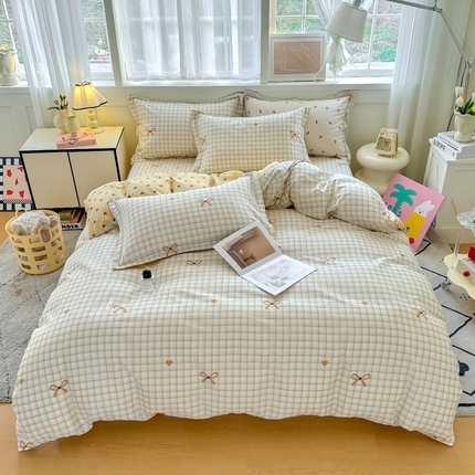 91家纺网 家纺一手货源 找家纺 （总）红粉佳人家纺 2025新款12868纯棉系列全棉四件套