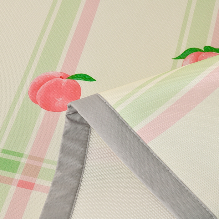 91家纺网 家纺一手货源 找家纺 简一 2025新款A类碳光印花数码冰丝凉席系列-床单款 水蜜桃-绿