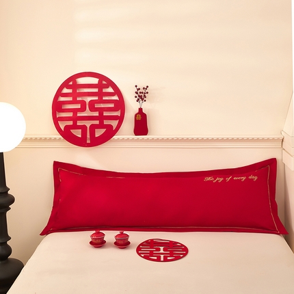 三盛源 2025新款不起球高支高密不掉色长枕套 长枕套-四方来喜